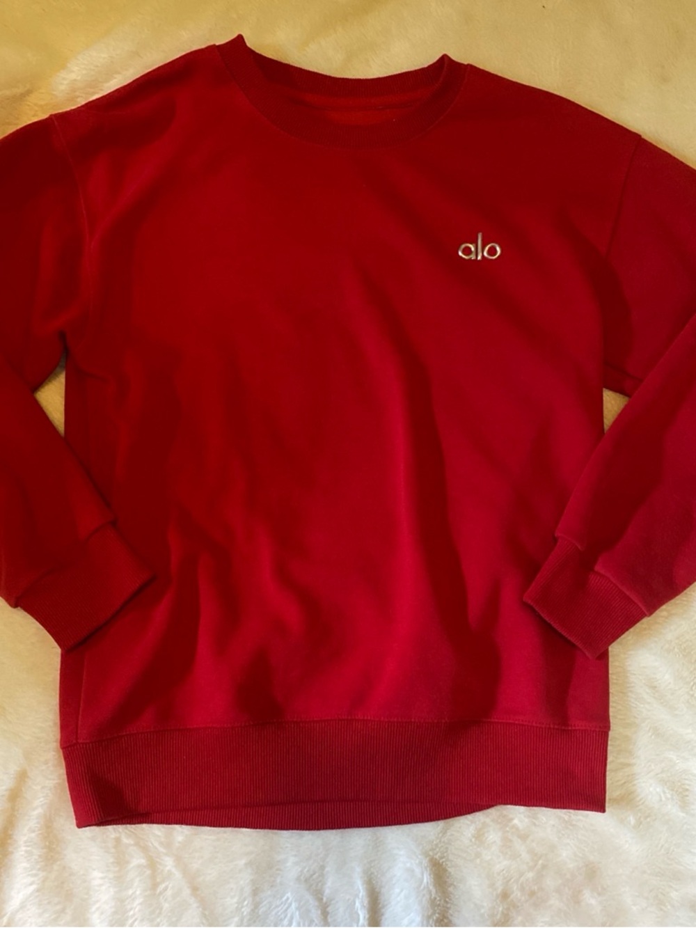 Women’s ALO Yoga Crewneck Sweater - Red